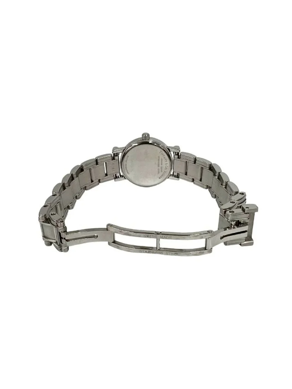 Tiffany & Co with Case Atlas Stainless Steel Wrist Watch Silver